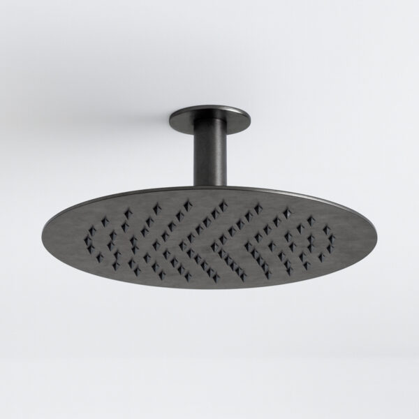 30cm Satin Inox 316L Stainless Steel Showerhead with Gunmetal PVD Finish
