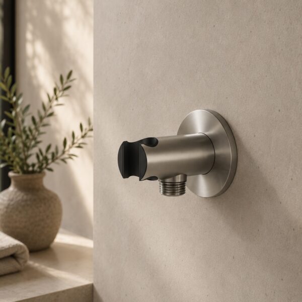 Wall-Mounted Shower Head Holder in Gunmetal 316L Stainless Steel with Corrosion Resistance and Modern Design – SINED