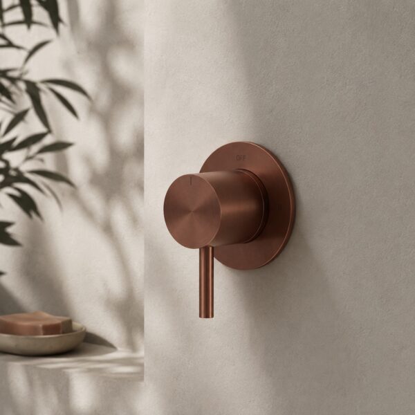 Rose Gold On-Off Shower Valve Levante in 316L Stainless Steel VALVOLA-APRI-CHIUDI-DOCCIA-LEVANTE-ORO-ROSA